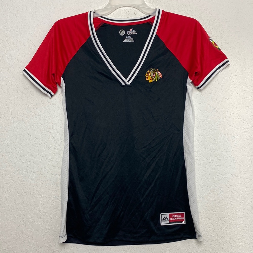 ✅Women NHL Chicago Blackhawks Top Size L